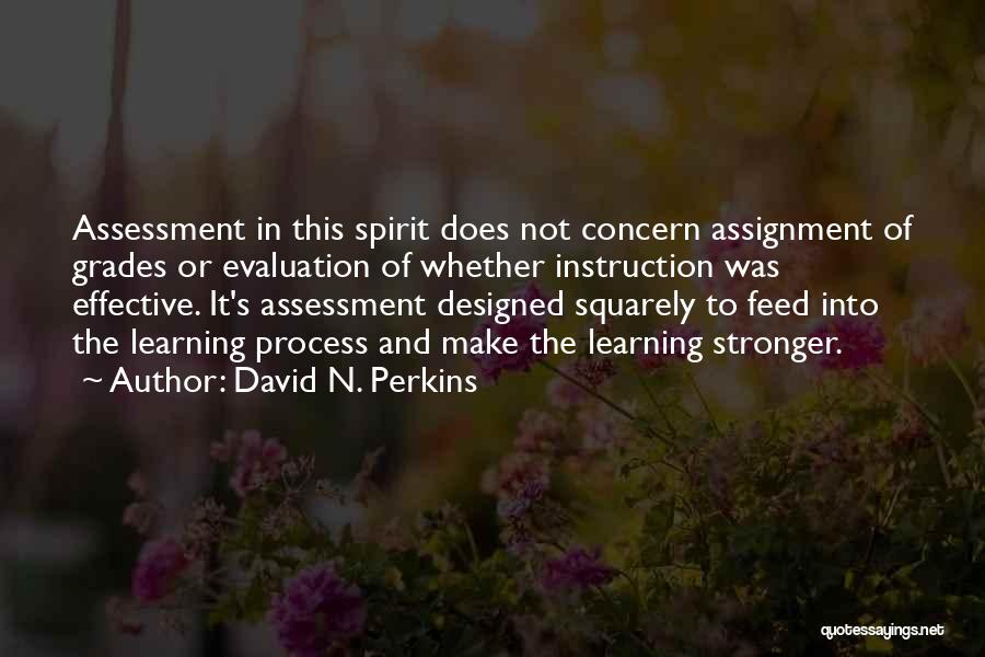 Assessment For Learning Quotes By David N. Perkins