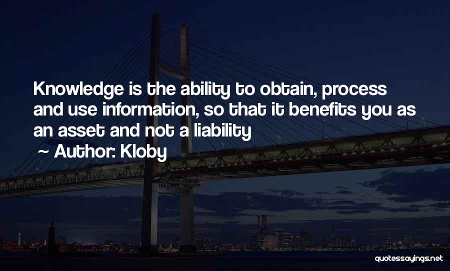 Asset Liability Quotes By Kloby