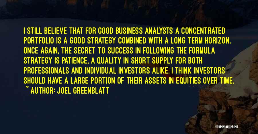 Assets In Business Quotes By Joel Greenblatt