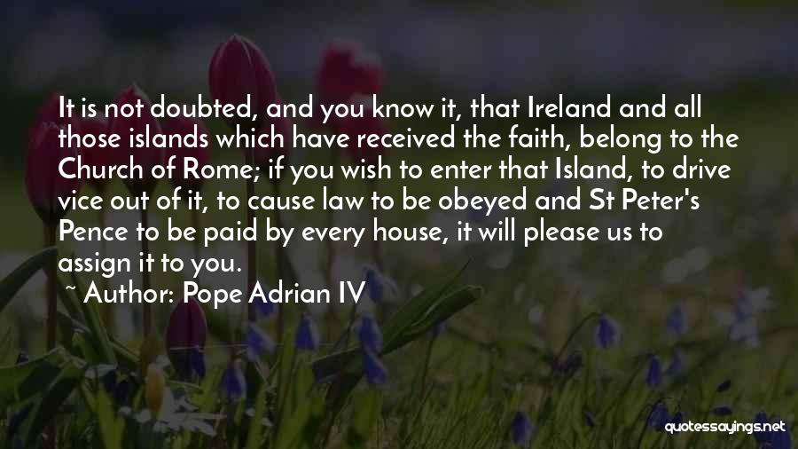 Assign Quotes By Pope Adrian IV