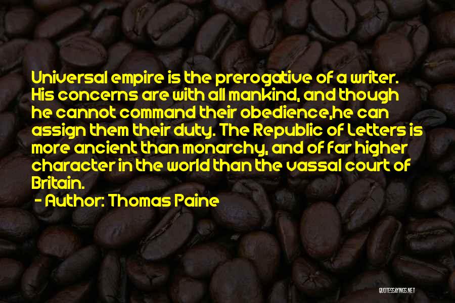 Assign Quotes By Thomas Paine