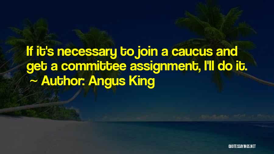 Assignment Quotes By Angus King
