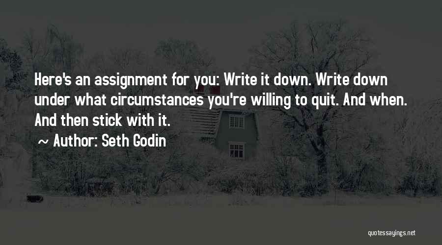 Assignment Quotes By Seth Godin