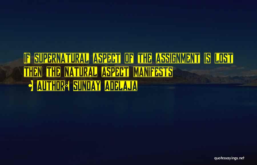 Assignment Quotes By Sunday Adelaja