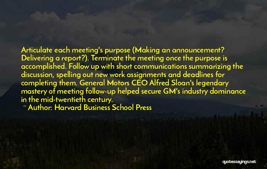 Assignments Quotes By Harvard Business School Press