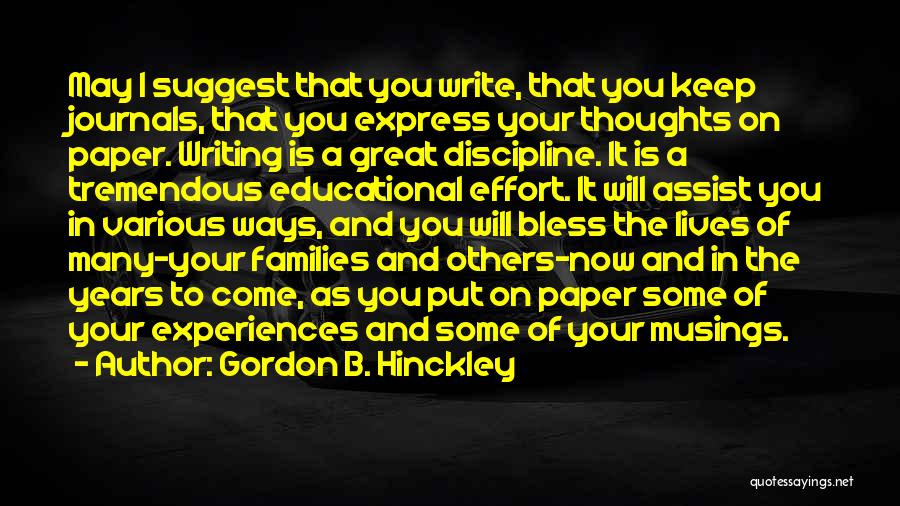 Assist Others Quotes By Gordon B. Hinckley