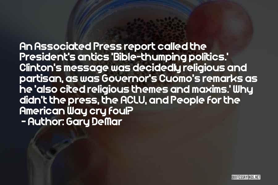 Associated Press Quotes By Gary DeMar