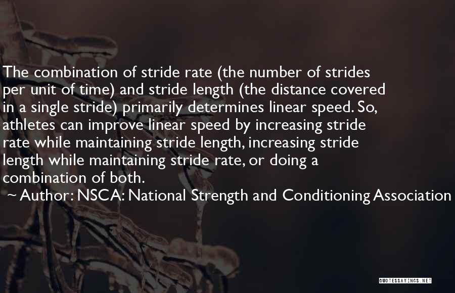 Association Quotes By NSCA: National Strength And Conditioning Association