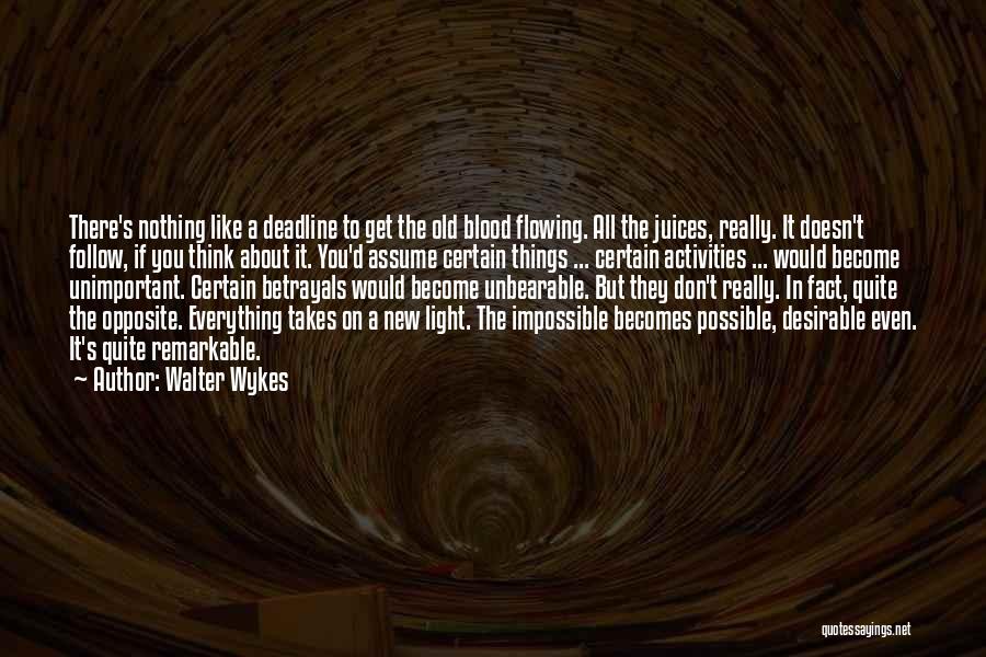 Assume Nothing Quotes By Walter Wykes