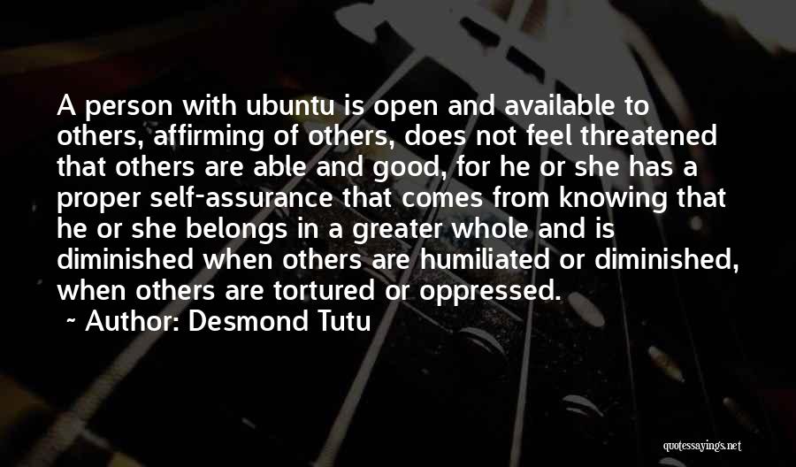 Assurance Quotes By Desmond Tutu