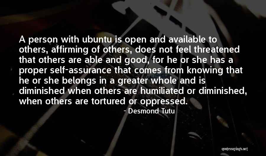 Assurance Quotes By Desmond Tutu