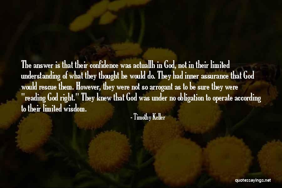 Assurance Quotes By Timothy Keller