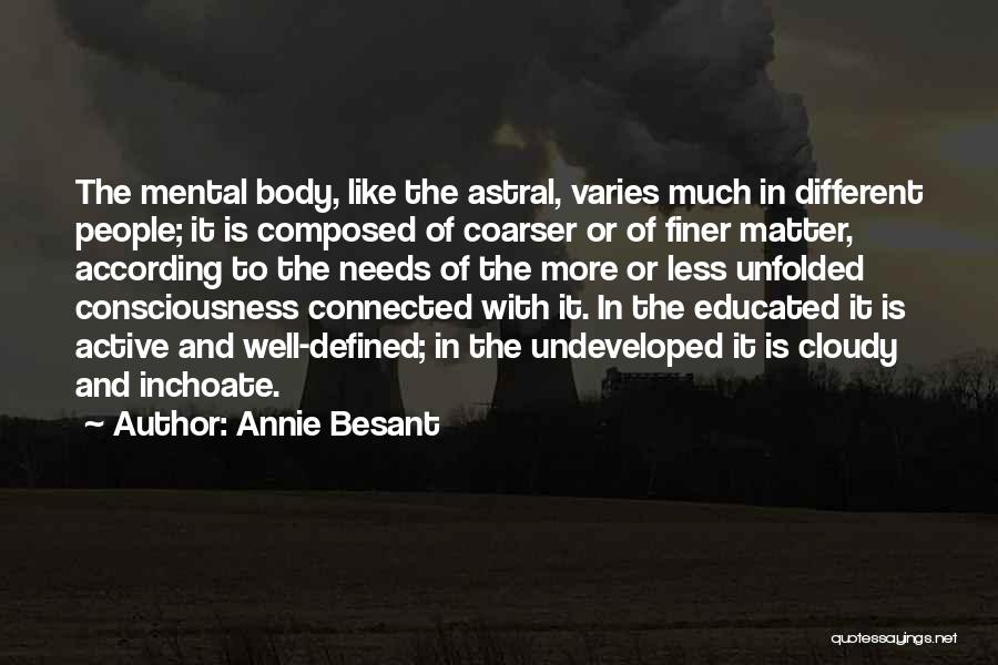 Astral Quotes By Annie Besant
