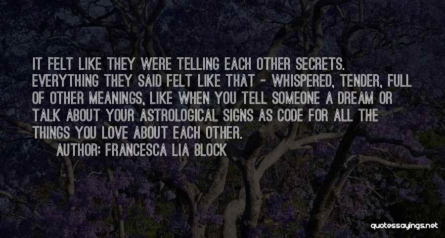 Astrological Quotes By Francesca Lia Block
