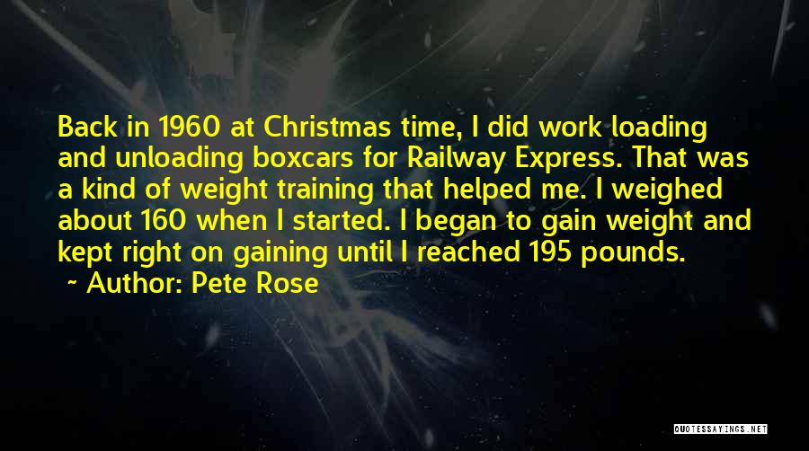 At Christmas Time Quotes By Pete Rose