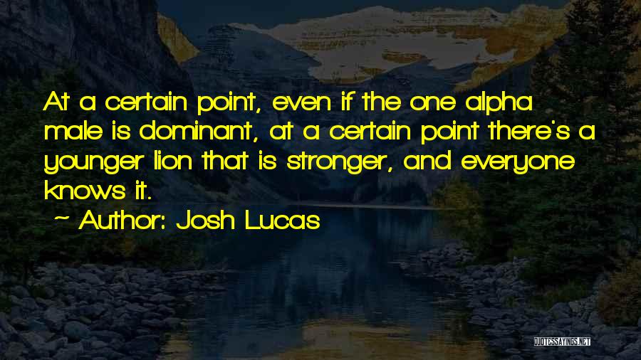 At One Point Quotes By Josh Lucas