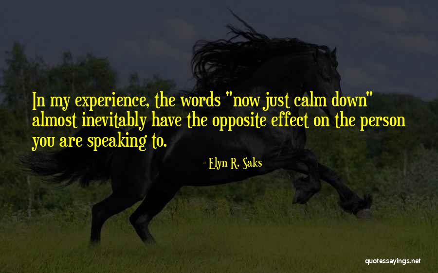 At Saks Quotes By Elyn R. Saks At Saks Quotes By Elyn R. Saks