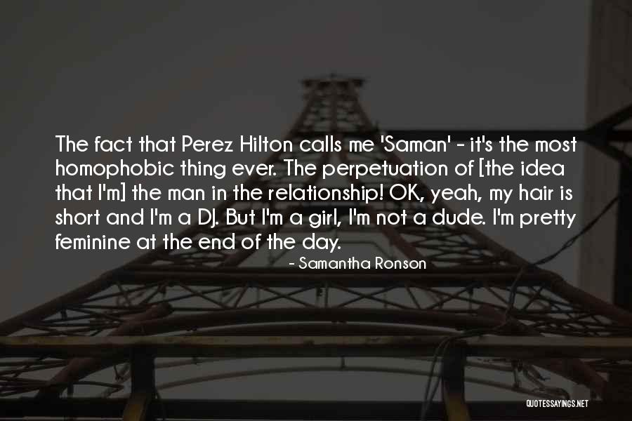 At The End Of The Day Relationship Quotes By Samantha Ronson