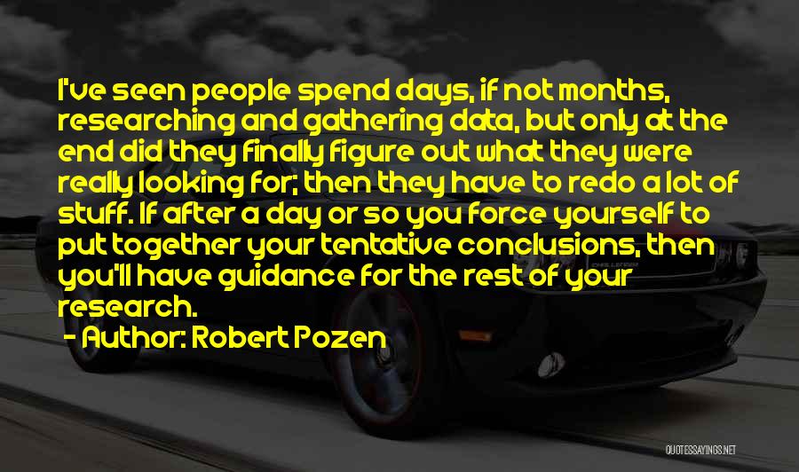 At The End Of The Day You Only Have Yourself Quotes By Robert Pozen