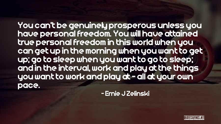 At Your Own Pace Quotes By Ernie J Zelinski At Your Own Pace Quotes By Ernie J Zelinski