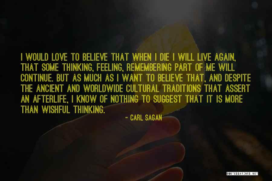 Atheism Love Quotes By Carl Sagan