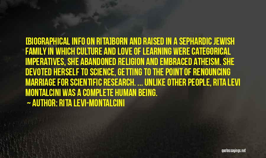 Atheism Love Quotes By Rita Levi-Montalcini