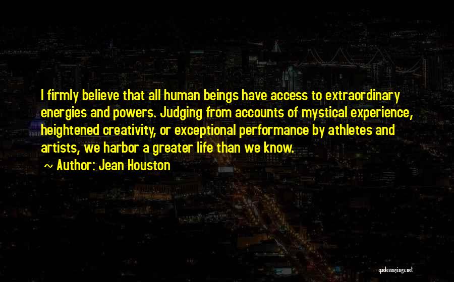 Athletes And Life Quotes By Jean Houston