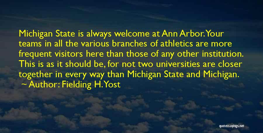 Athletics Quotes By Fielding H. Yost