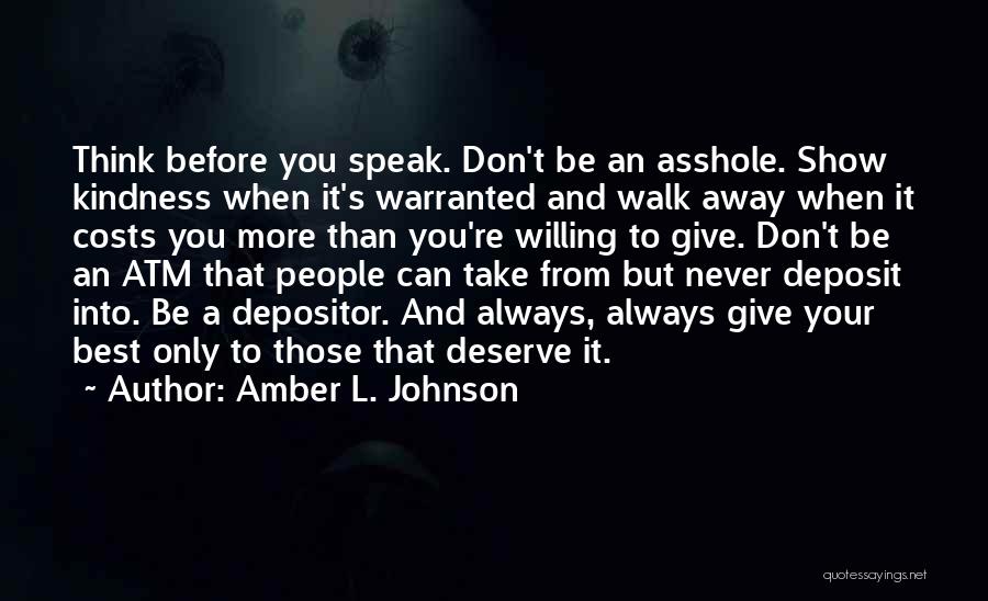 Atm Quotes By Amber L. Johnson
