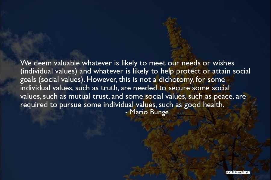 Attain Goals Quotes By Mario Bunge