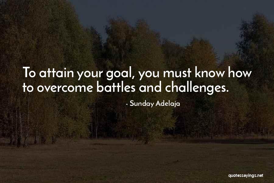 Attain Goals Quotes By Sunday Adelaja