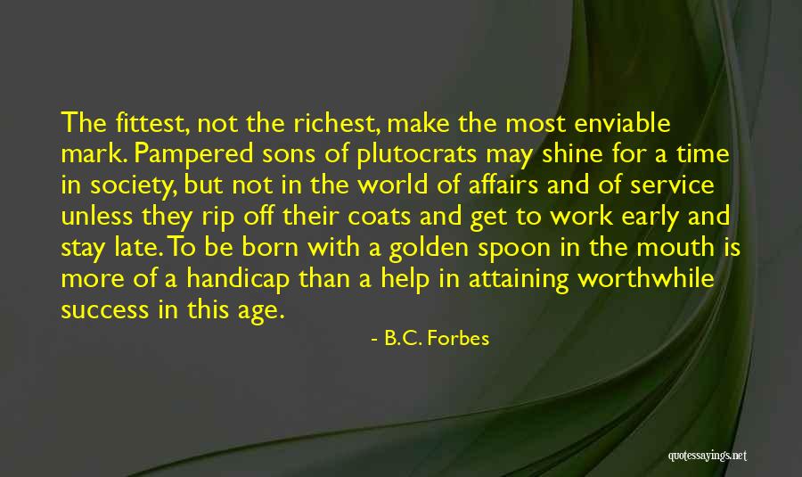 Attaining Success Quotes By B.C. Forbes