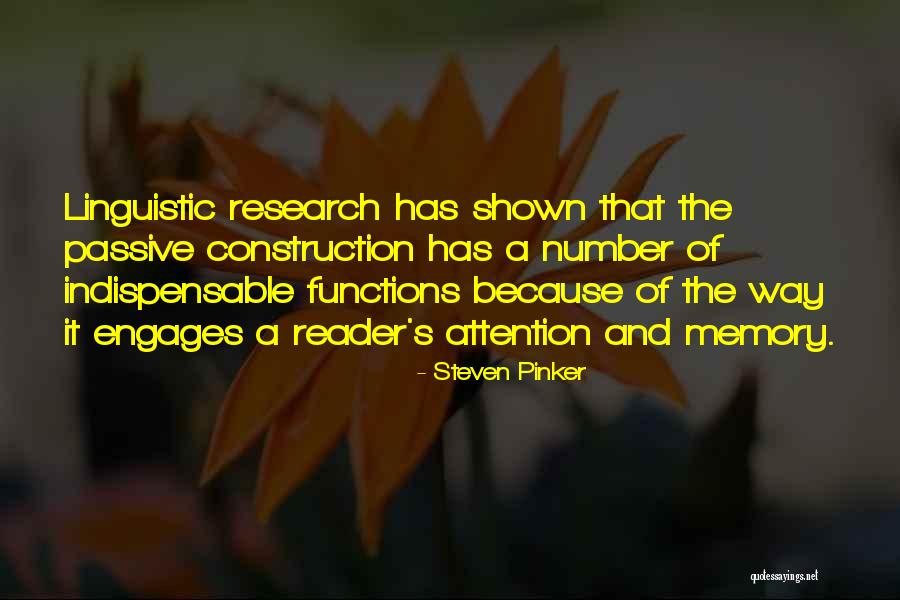 Attention Functions Quotes By Steven Pinker Attention Functions Quotes By Steven Pinker