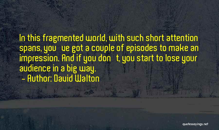 Attention Spans Quotes By David Walton