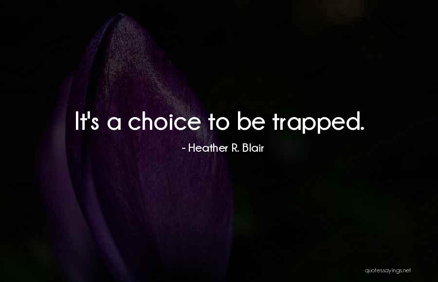 Attitude And Choice Quotes By Heather R. Blair