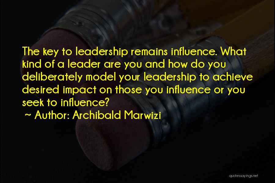 Attitude And Leadership Quotes By Archibald Marwizi