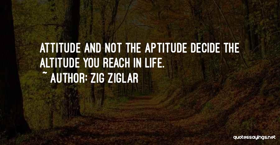 Attitude Aptitude Quotes By Zig Ziglar