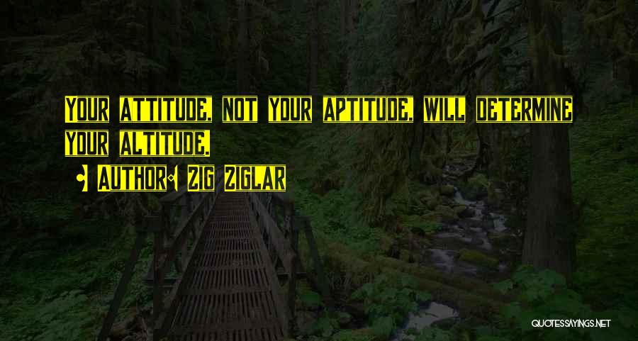 Attitude Aptitude Quotes By Zig Ziglar