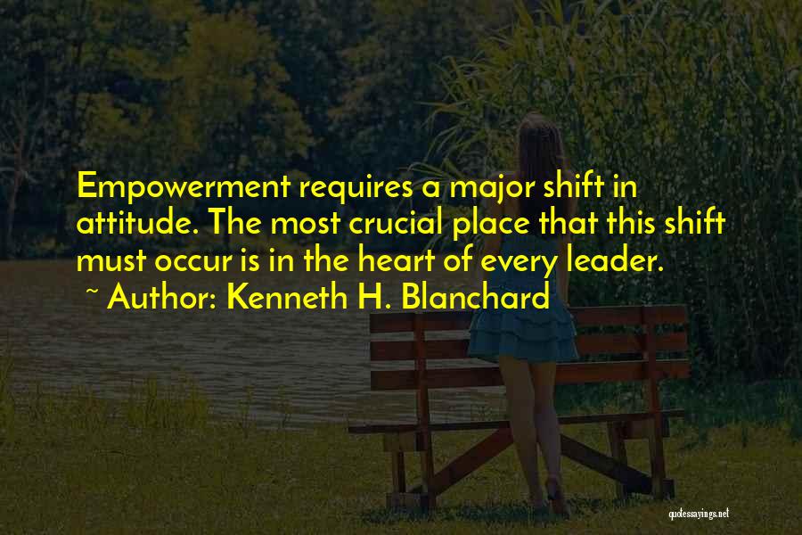 Attitude Is Must Quotes By Kenneth H. Blanchard
