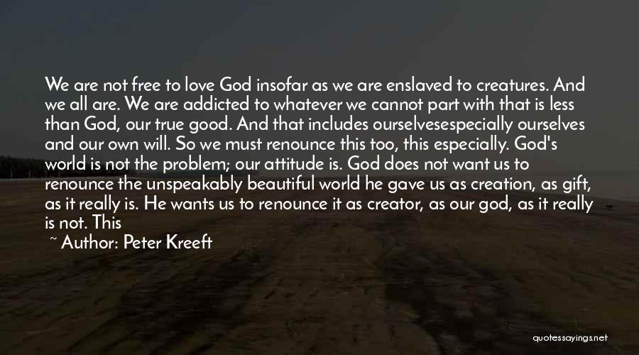 Attitude Is Not Good Quotes By Peter Kreeft