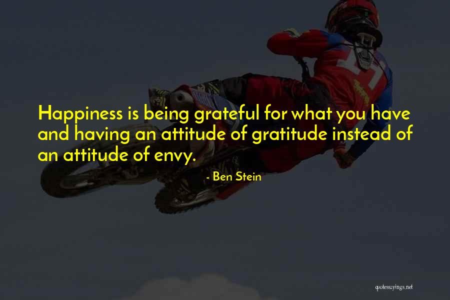 Attitude Of Gratitude Quotes By Ben Stein