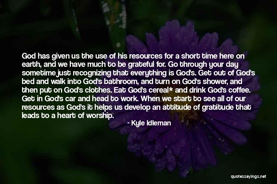 Attitude Of Gratitude Quotes By Kyle Idleman