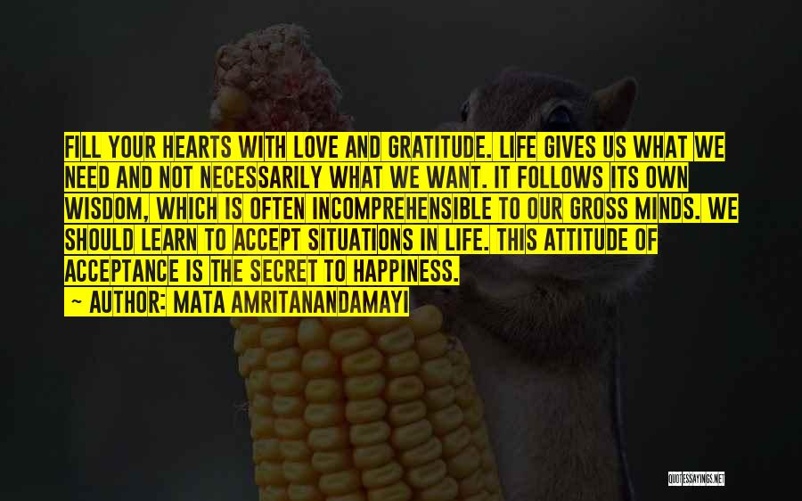 Attitude Of Gratitude Quotes By Mata Amritanandamayi