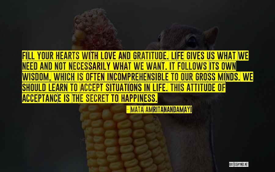 Attitude Of Gratitude Quotes By Mata Amritanandamayi