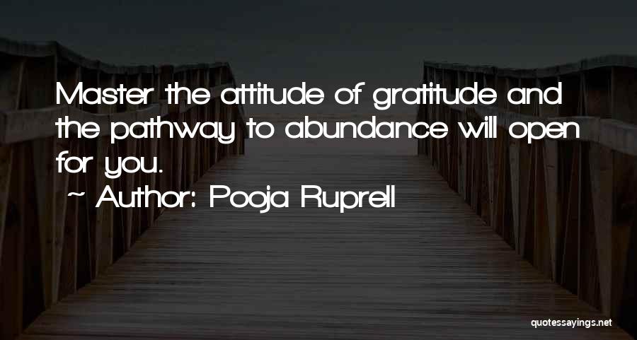 Attitude Of Gratitude Quotes By Pooja Ruprell