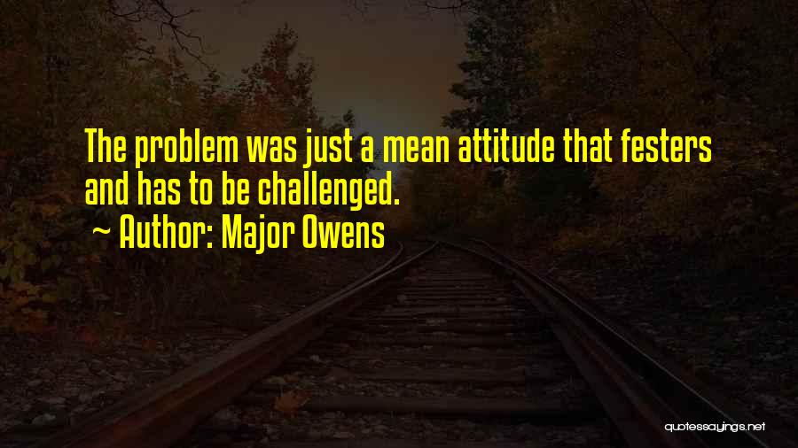 Attitude Problem Quotes By Major Owens