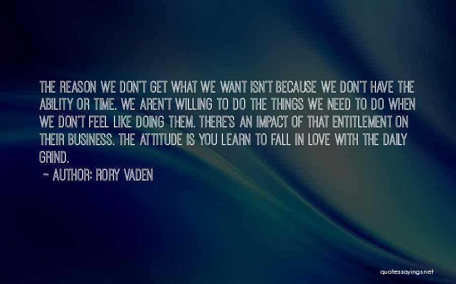 Attitude With Love Quotes By Rory Vaden