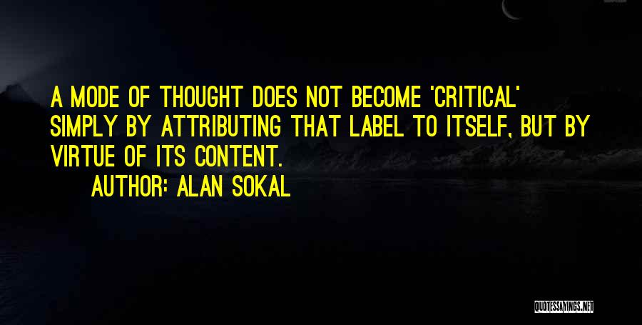 Attributing Quotes By Alan Sokal