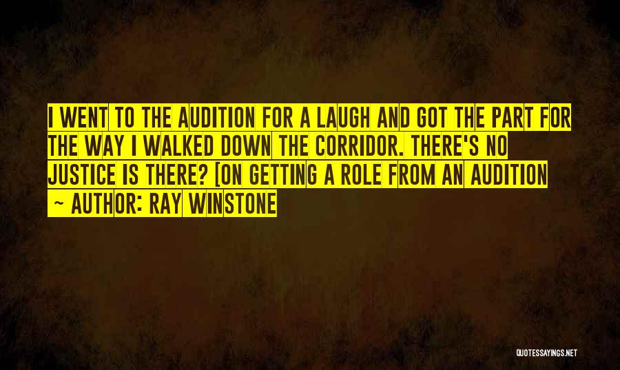 Audition Quotes By Ray Winstone