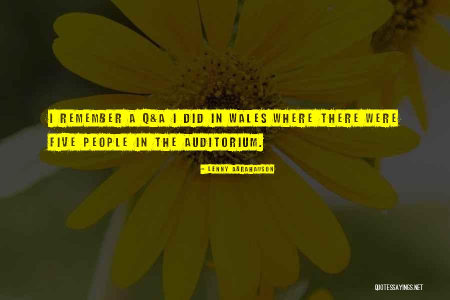 Auditorium Quotes By Lenny Abrahamson Auditorium Quotes By Lenny Abrahamson